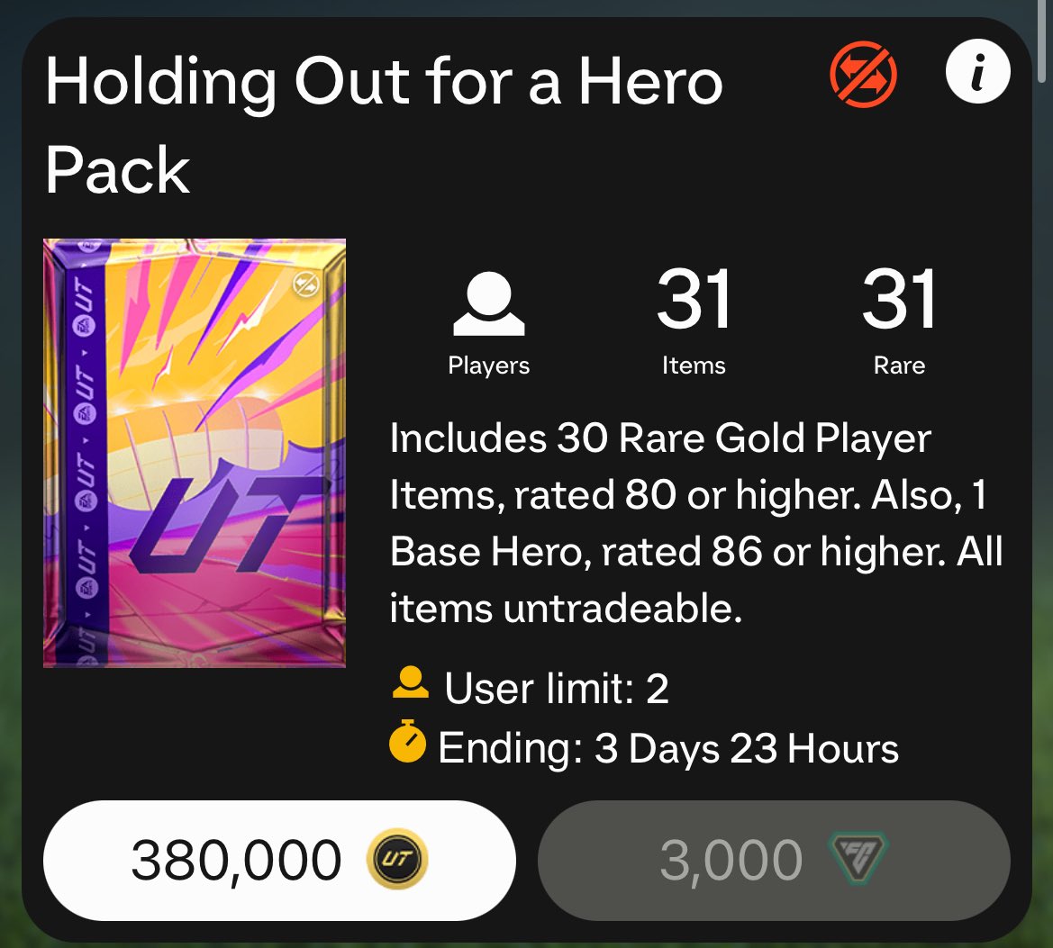 fut_trader_D's tweet image. Who wants to open the HERO pack?..

Just - 

RT🔄 
+
Follow me &amp;amp; @UTcoinMerchant ❤️

👑 Winner chosen soon 👑
