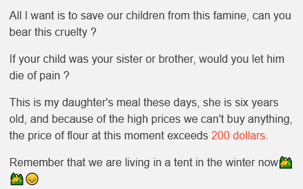 clown_depot's tweet image. As the winter draws closer, please remind yourself that the people of Palestine will be enduring it in their tents while still under siege.
If you can help my friend Mohammed at all, any amount is appreciated. Every penny makes a dent.