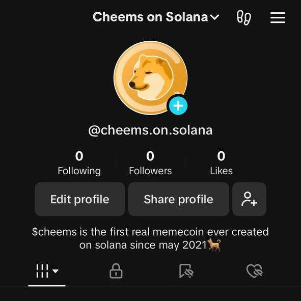 Cheems is officially on TikTok! 🐕📱 Follow for cheesy vibes and fun times.

tiktok.com/@cheems.on.sol…