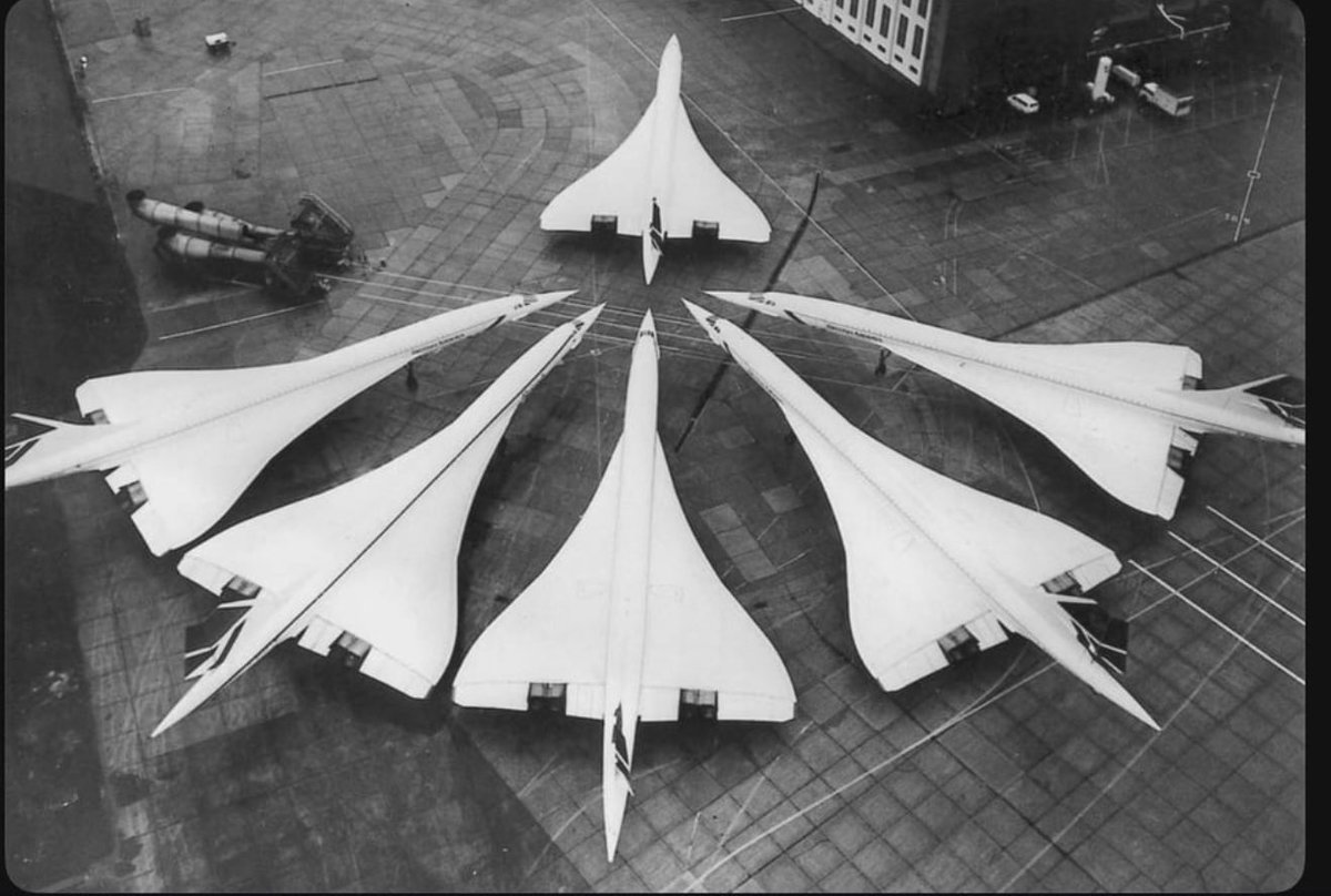 The entire British Airways Concord fleet.