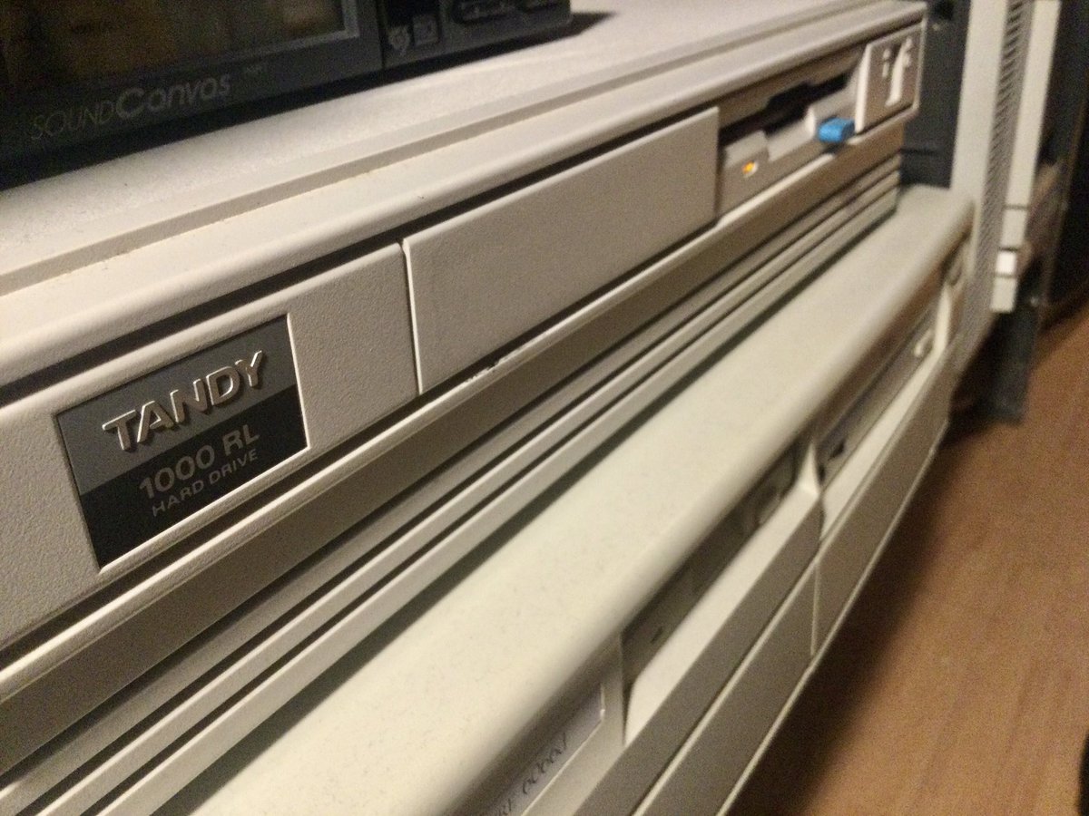 gordoslair's tweet image. .MOD beats running on a Tandy 1000 DAC via a 720K floppy disk. Mod Master XT. Let the good times roll. #Tandy1000