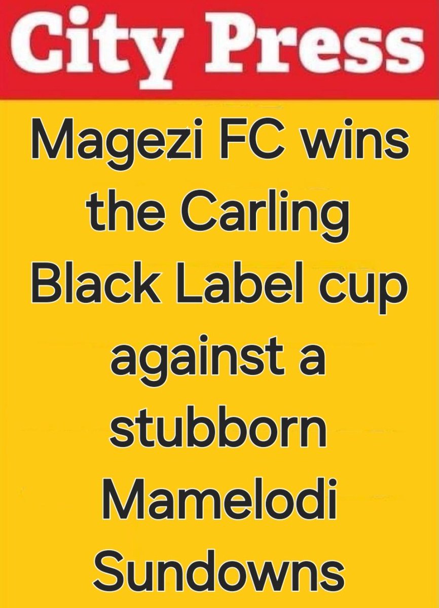 innluu's tweet photo. Congrats to Magezi FC #magezi #CarlingBlackLabelCup #CarlingKnockout2024 #mamelodisundowns https://t.co/00N1tQBFeS