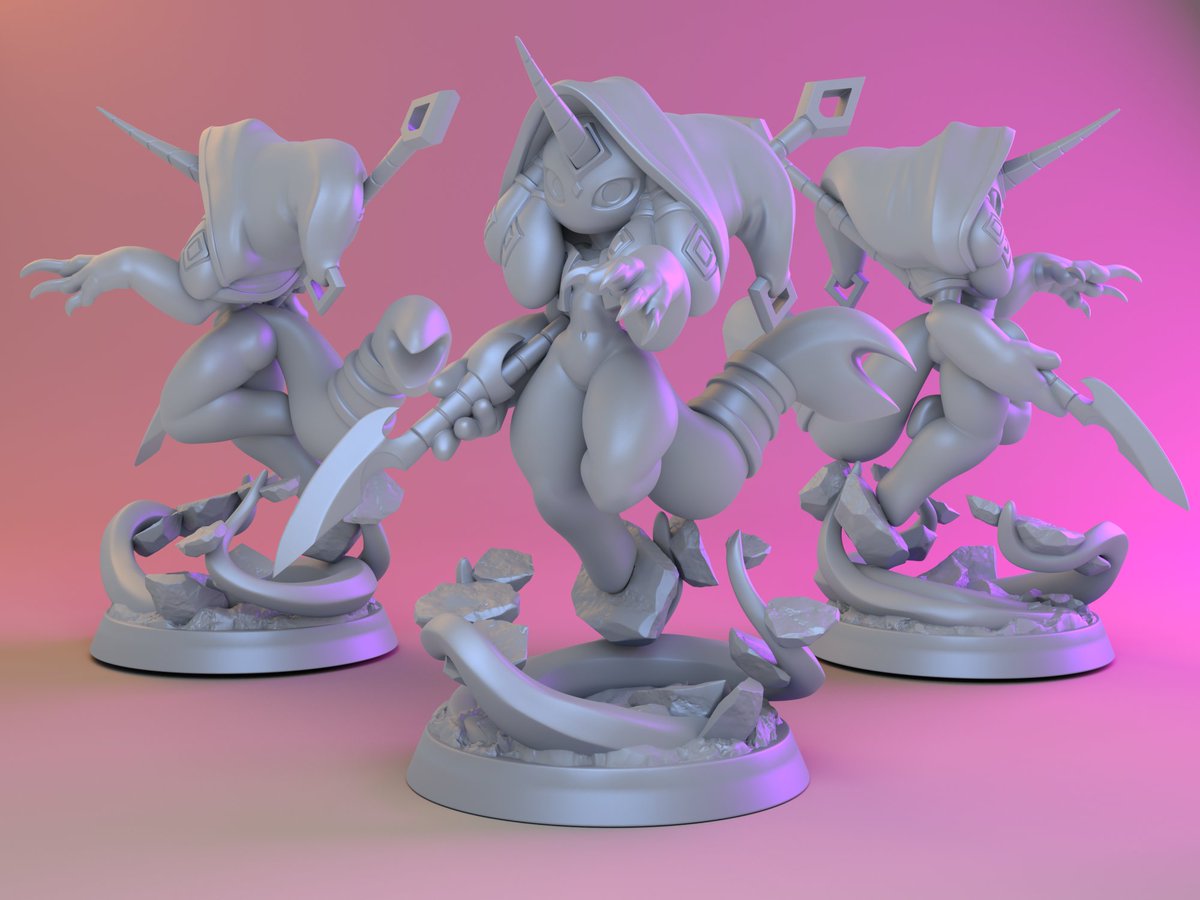 WyrmWorks's tweet image. Got a bonus model made of @Sitaart 's Axolotl Cultist! 

Have her cast a spell onto your tabletops today~:

cults3d.com/en/3d-model/ar…
