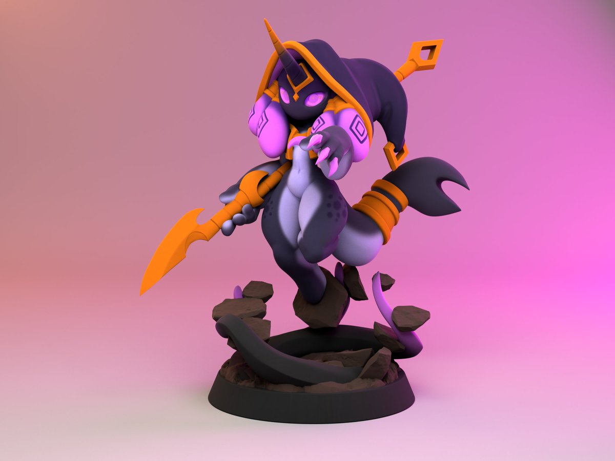 WyrmWorks's tweet image. Got a bonus model made of @Sitaart 's Axolotl Cultist! 

Have her cast a spell onto your tabletops today~:

cults3d.com/en/3d-model/ar…