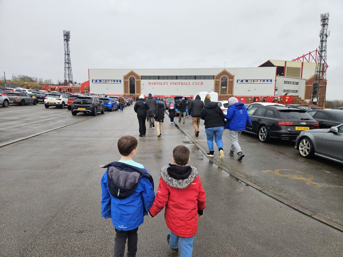 My 2 eldest lads first ever <a href="/LaticsOfficial/">Wigan Athletic</a> match today at Barnsley. They absolutely loved it, and picking up the 3 points I'd told them wasn't coming was the cherry on the cake. Already asking when we can go again, little do they know the roller coaster they're in for.  #wafc