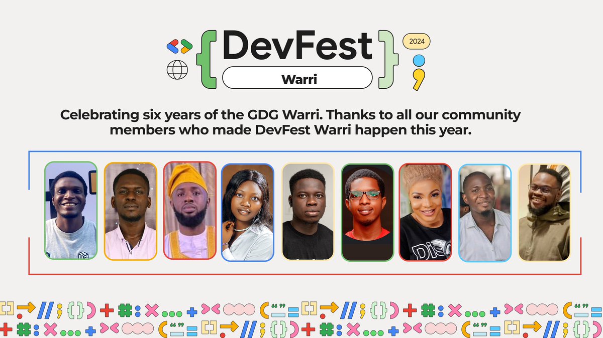 Special thanks to the GDG warri co-organizers and everyone here who gave, honored our call to make #DevFestWarri a success

You all are the real MVPs