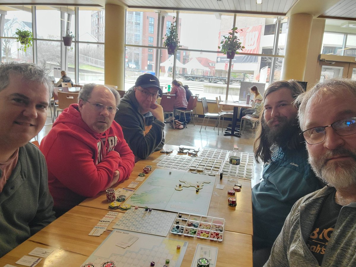 GameMadison's tweet image. 18Ireland David, Wade, Andy, Jeremiah, Rob.  Austerity measures are in place.  #ccmf @aag18xx