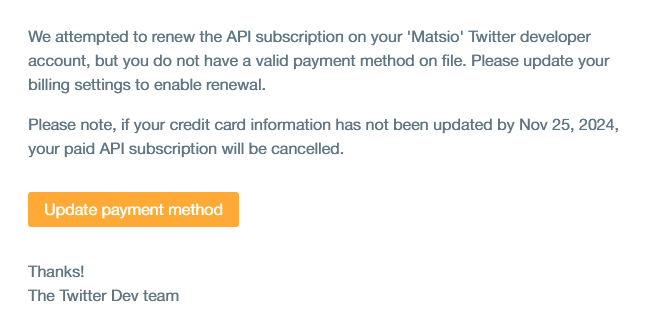 aghoshb's tweet photo. @elonmusk The link in this email is dead, and I can't login to the developer portal at all, is it dead too? https://t.co/uLxWVSpjd4