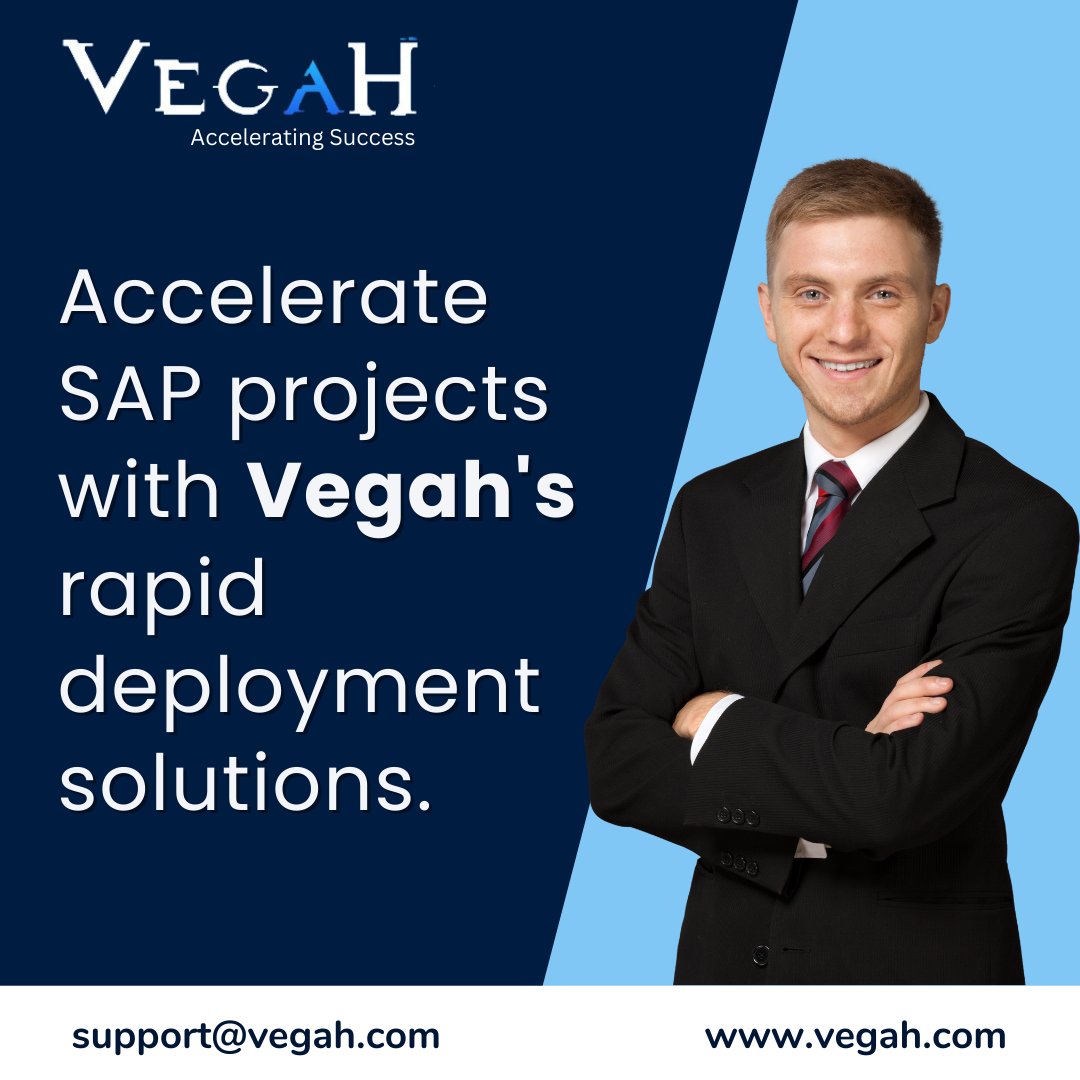 vegahllc's tweet image. Accelerate SAP projects with Vegah's rapid deployment solutions.
#Vegahlc #AcceleratingSuccess  #SAPprojects #rapiddeployment #projectacceleration #SAPsolutions #innovativetechnology #digitaltransformation #efficiencyboost #timemanagement #agilesolutions #projectmanagement