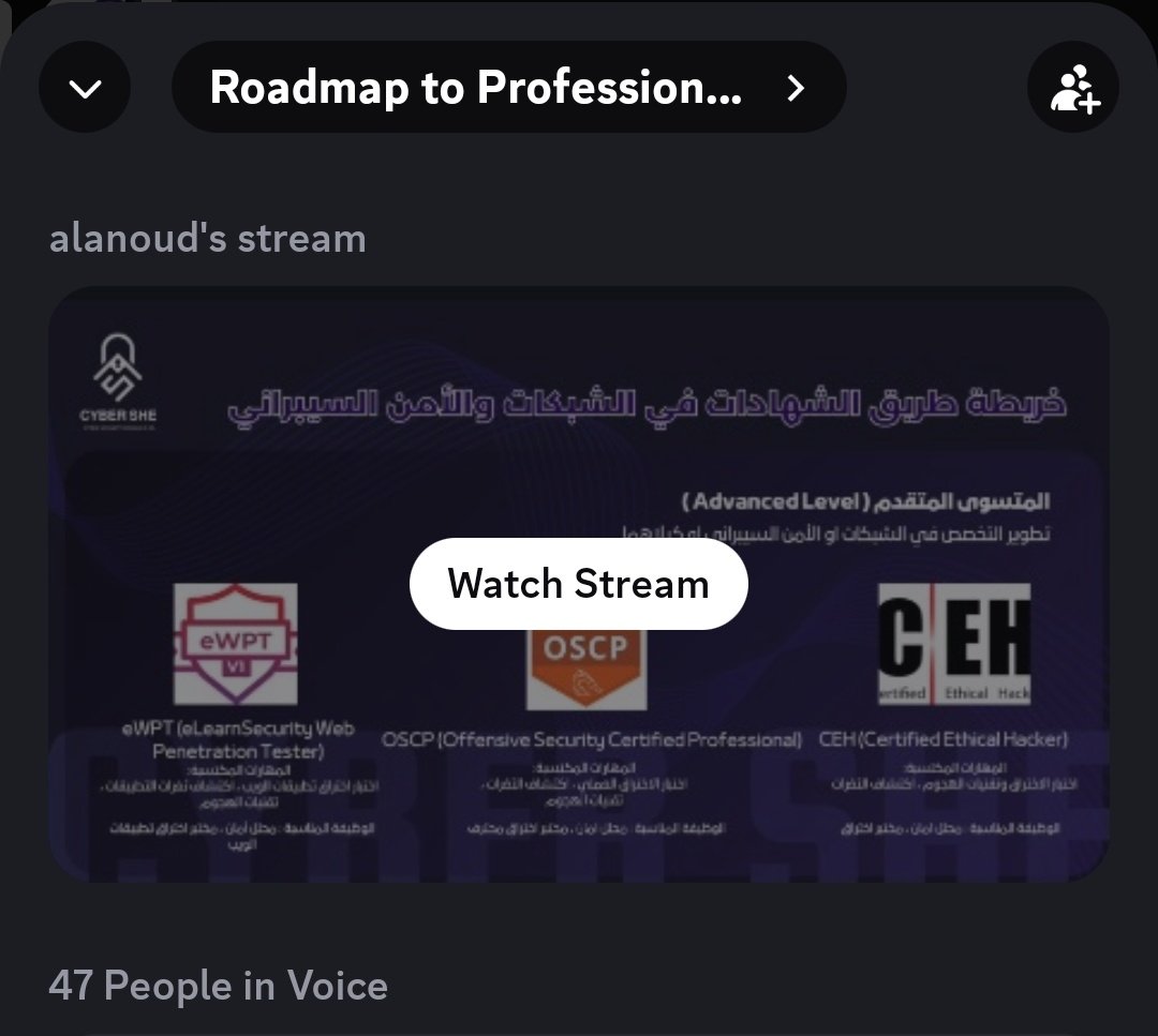 سعيدون باستضافة هذه الورشة المميزة على سيرفر CyberShe عبر منصة Discord.
شكرًا جزيلًا لك العنود والقائمين على إنجاح هذه المبادرة التوعوية القيمة. جهودكم محل تقدير واحترام 💜✨.
#CSsa24 <a href="/CyberSheSA/">CYBER SHE</a>