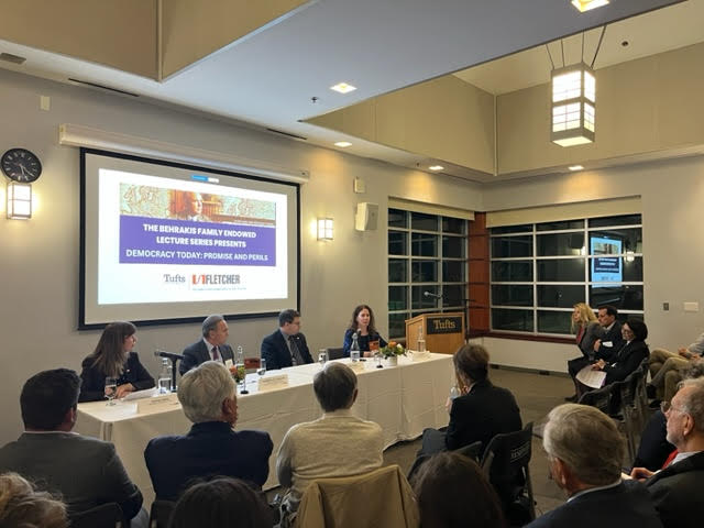 KChairFletcher's tweet photo. Great discussion last night at the Karamanlis Lecture Series, touching on the state of democracy in the United States, Europe, and across the globe.

Thank you to our panelists and all who attended. https://t.co/EnQZSEs5Wq