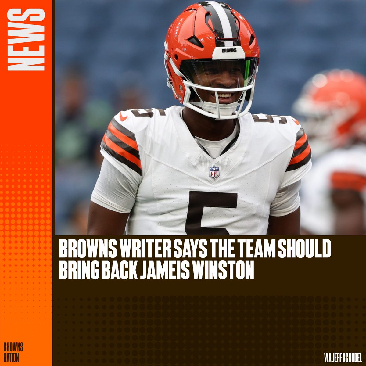 Jeff Schudel noted that with Deshaun Watson being out with a ruptured Achilles tendon, the Browns need to sign a veteran QB this offseason.

The Browns may have THAT veteran QB already.