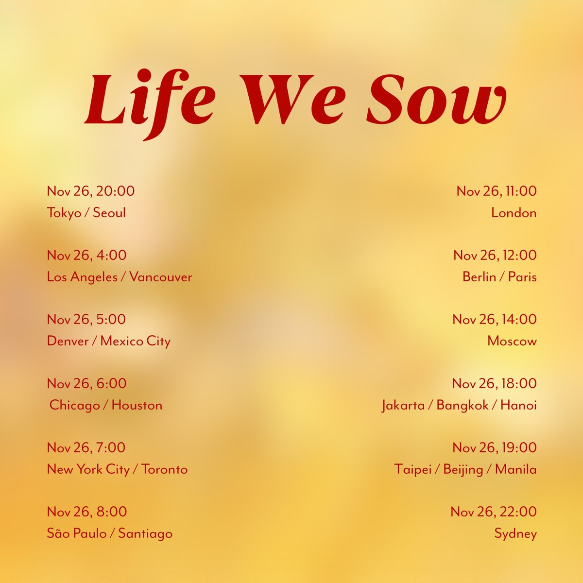 ProjectMili's tweet image. 🌾 NEW SONG 🌾

" Life We Sow "

ゲーム「魔法使いの約束」南の国イメージ楽曲
Game "Promise of Wizard" Southern Kingdom Image Song

COMING SOON on Youtube

🌾🌾🌾🌾🌾🌾🌾🌾