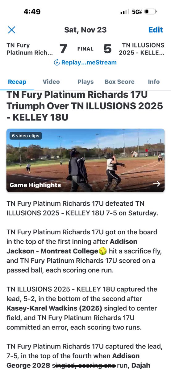 TN Fury Platinum Richards (@tnfuryrichards) on Twitter photo 3-0 For Day 1 at OwlCity Showcase 18U🔥 These Ladies played hard for each other and we overcame all adversity’s!! Let’s carry that over to Sunday!! lets go 💪🏼💪🏼 <a href="/FuryPlatinum/">FuryPlatinumSoftballClub</a> 3-0 For Day 1 at OwlCity Showcase 18U🔥 These Ladies played hard for each other and we overcame all adversity’s!! Let’s carry that over to Sunday!! lets go 💪🏼💪🏼 <a href="/FuryPlatinum/">FuryPlatinumSoftballClub</a>
