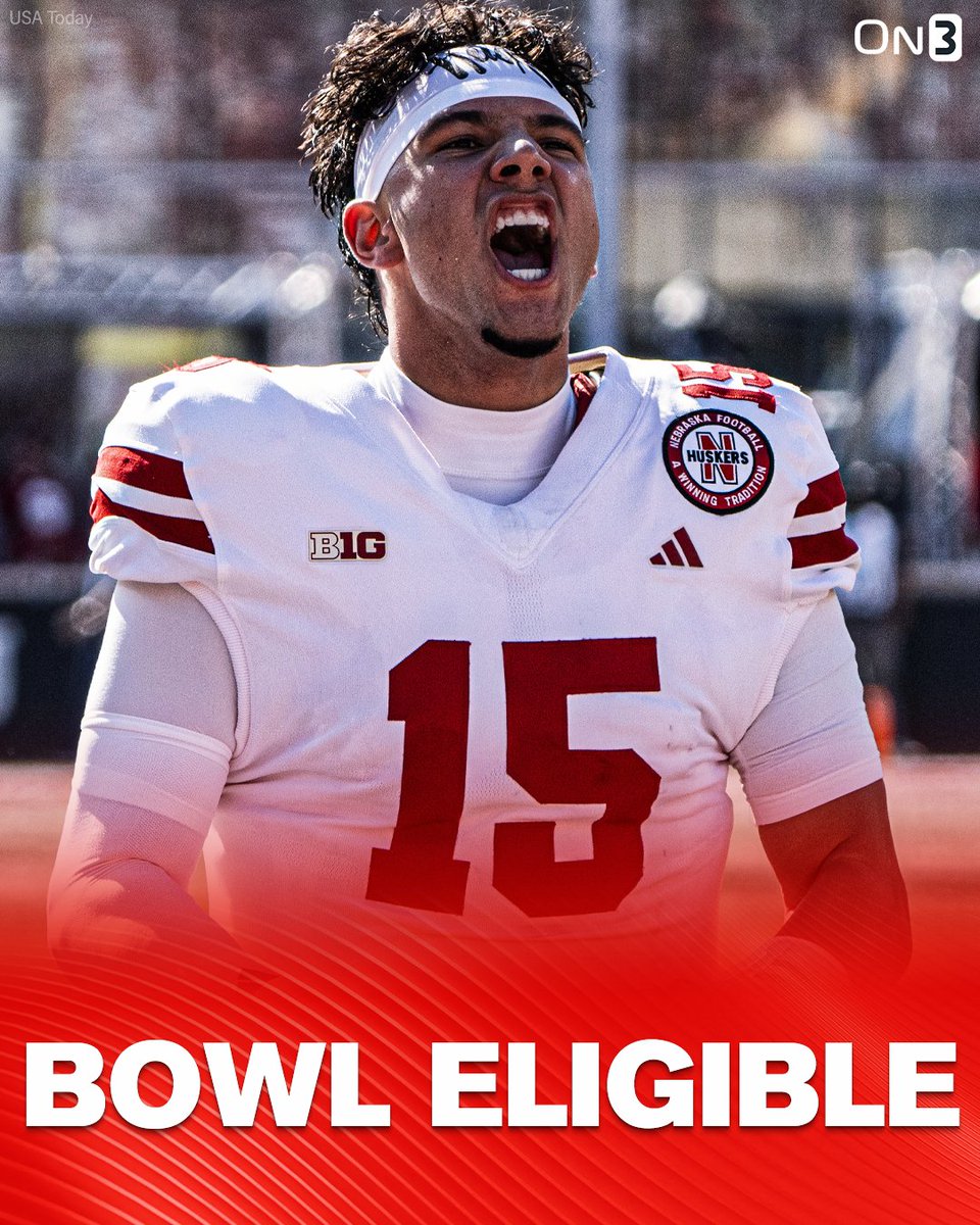 Nebraska is bowl eligible for the first time since 2016🌽

on3.com/teams/nebraska…