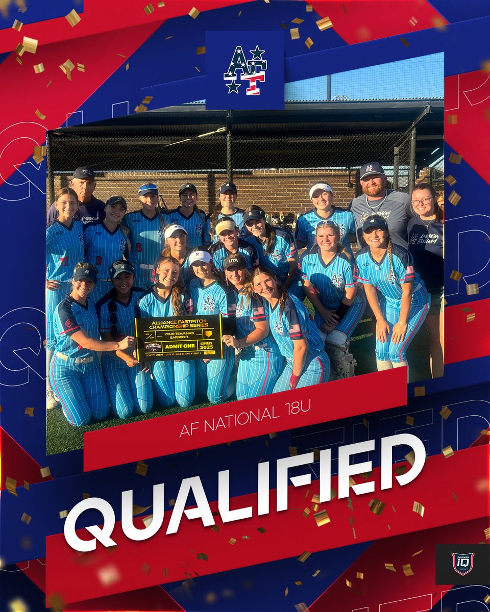 QUALIFIED!!! AF National 18u went 2-0 at the TFL Championship and qualified for the Alliance National Championships next summer in Kokomo, IN. #StrongAF INPOWERiQ #3n2TeamClutch #Mizuno
