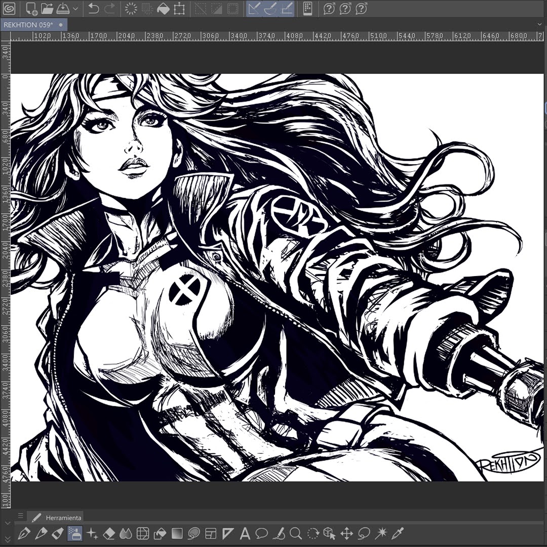 Rekhtion's tweet photo. Lineart S Rogue by Rekhtion ⚡️ 059

Ilustracion en etapa Lineart y Sombra Basica

Gook Luck!

...
#rekhtion #arte #ilustracion #artista #dibujo #inspiracion #artedigital #creatividad #clipstudiopaint #wacom 
#rogue #xmen #girl #woman #comic #marvel #Lineart https://t.co/LtHbm2Fcuv
