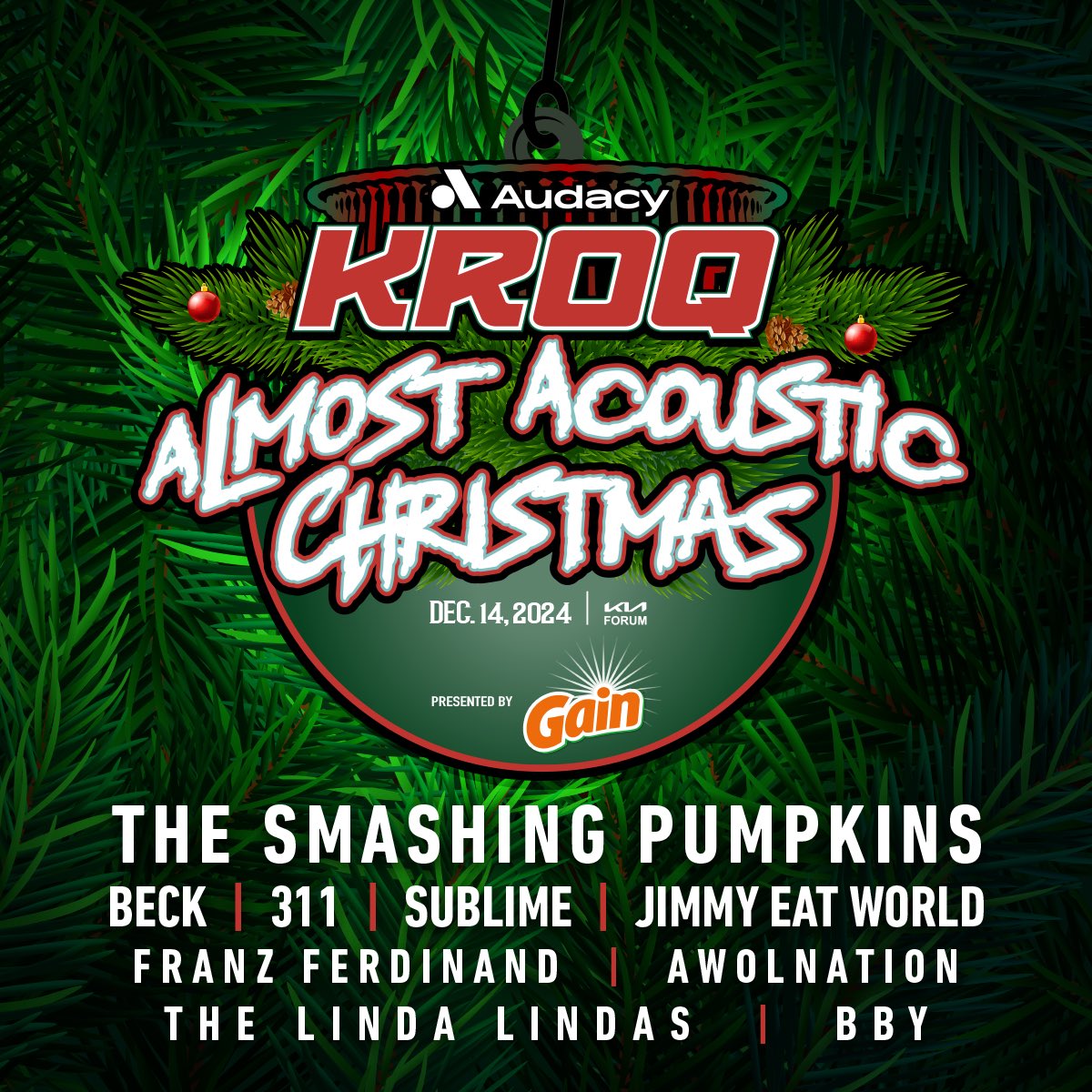 The World Famous KROQ (@kroq) on Twitter photo Listen all weekend long for your chance to win tickets to the 33rd Annual KROQ <a href="/almostacoustic/">KROQ Almost Acoustic Christmas</a> Christmas on Saturday, December 14th at <a href="/thekiaforum/">The Kia Forum</a>! #kroqxmas
🚘: 106.7 FM
💻: KROQ.com/listen
📱: <a href="/audacy/">Audacy</a> app
🔈: “Play one oh six point seven k-rock” Listen all weekend long for your chance to win tickets to the 33rd Annual KROQ <a href="/almostacoustic/">KROQ Almost Acoustic Christmas</a> Christmas on Saturday, December 14th at <a href="/thekiaforum/">The Kia Forum</a>! #kroqxmas
🚘: 106.7 FM
💻: KROQ.com/listen
📱: <a href="/audacy/">Audacy</a> app
🔈: “Play one oh six point seven k-rock”