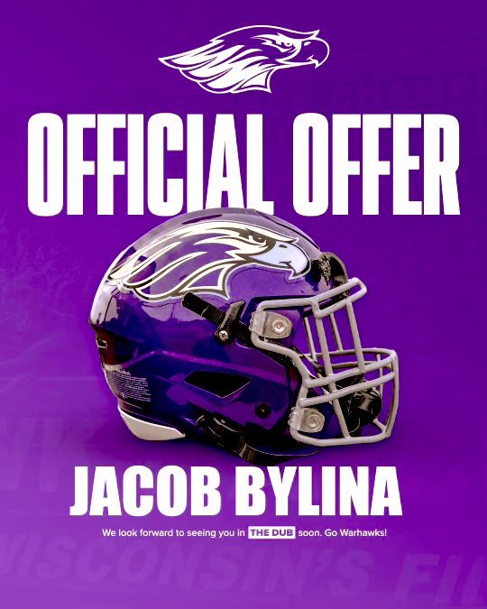 Jacob Bylina (@bylinajacob) on Twitter photo After a great visit I’m honored to receive an offer from UW Whitewater!
<a href="/CoachMartin36/">Beau Martin</a> <a href="/CoachRindahl/">Jace Rindahl</a> <a href="/WarhawkFootball/">Warhawk Football</a> After a great visit I’m honored to receive an offer from UW Whitewater!
<a href="/CoachMartin36/">Beau Martin</a> <a href="/CoachRindahl/">Jace Rindahl</a> <a href="/WarhawkFootball/">Warhawk Football</a>