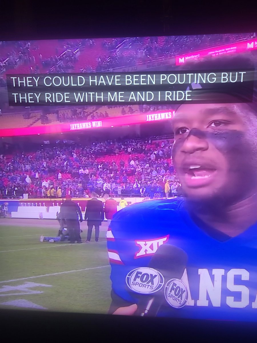 al3xmacvic's tweet image. Why is bro is getting arrested behind the post game interview? 🤔 #kansas #coloradobuffalos