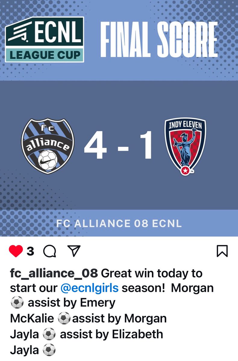 Hayven Laurendine (@laurendineh) on Twitter photo Great team win to start <a href="/TheECNL/">The ECNL</a> play! Rest, recover and get ready for <a href="/FCPride08g_ECNL/">FC Pride 08 Girls ECNL</a> tomorrow!
<a href="/ECNLOhioValley/">ECNL Ohio Valley Conference</a> <a href="/FCAECNL/">FC Alliance Girls ECNL</a> <a href="/08g_fc/">FC Alliance 08G ECNL</a> <a href="/_morganholloway/">Morgan Holloway</a> <a href="/emery_conway/">Emery Conway</a> <a href="/McKalieBall/">McKalie Ball</a> <a href="/RothTyler2026/">Tyler Roth</a> <a href="/MaryMacEmery/">Mary Mac Emery</a> <a href="/MarleighFrazier/">Marleigh Frazier</a> <a href="/KallieWest2027/">Kallie West</a> <a href="/RowanUnger/">Rowan Unger</a> <a href="/PiperScarbro9/">piper scarbrough</a> Great team win to start <a href="/TheECNL/">The ECNL</a> play! Rest, recover and get ready for <a href="/FCPride08g_ECNL/">FC Pride 08 Girls ECNL</a> tomorrow!
<a href="/ECNLOhioValley/">ECNL Ohio Valley Conference</a> <a href="/FCAECNL/">FC Alliance Girls ECNL</a> <a href="/08g_fc/">FC Alliance 08G ECNL</a> <a href="/_morganholloway/">Morgan Holloway</a> <a href="/emery_conway/">Emery Conway</a> <a href="/McKalieBall/">McKalie Ball</a> <a href="/RothTyler2026/">Tyler Roth</a> <a href="/MaryMacEmery/">Mary Mac Emery</a> <a href="/MarleighFrazier/">Marleigh Frazier</a> <a href="/KallieWest2027/">Kallie West</a> <a href="/RowanUnger/">Rowan Unger</a> <a href="/PiperScarbro9/">piper scarbrough</a>