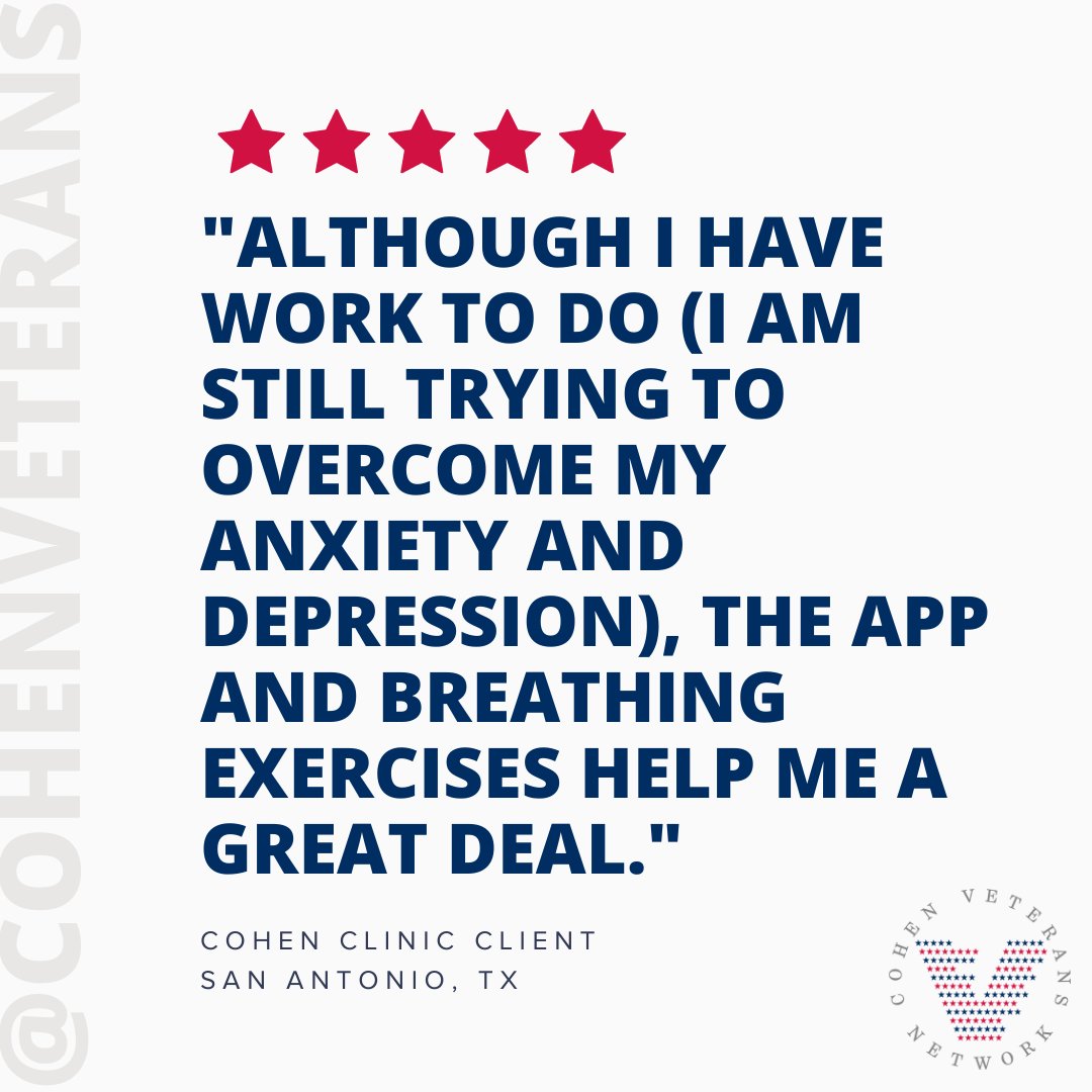 Whether from the comfort of your own home with telehealth or in person, Cohen Veterans Network offers both individual and couples counseling. 
Find the right care for you at: bit.ly/3GBMjS9