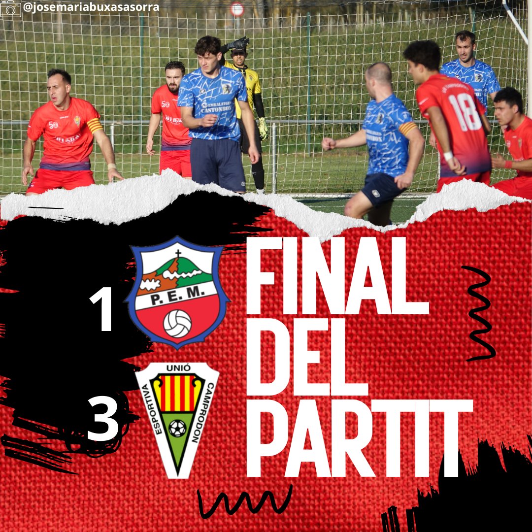 🔴 VICTÒRIA 🔴

⚔️ <a href="/PEMontagut/">PEMontagut #SomTossuts</a> 1️⃣ - 3️⃣ UEC

⚽️ Joel Gonzalez
⚽️ Aniol Carrera
⚽️ Lluch Coderch

#EndavantSempreEndavant