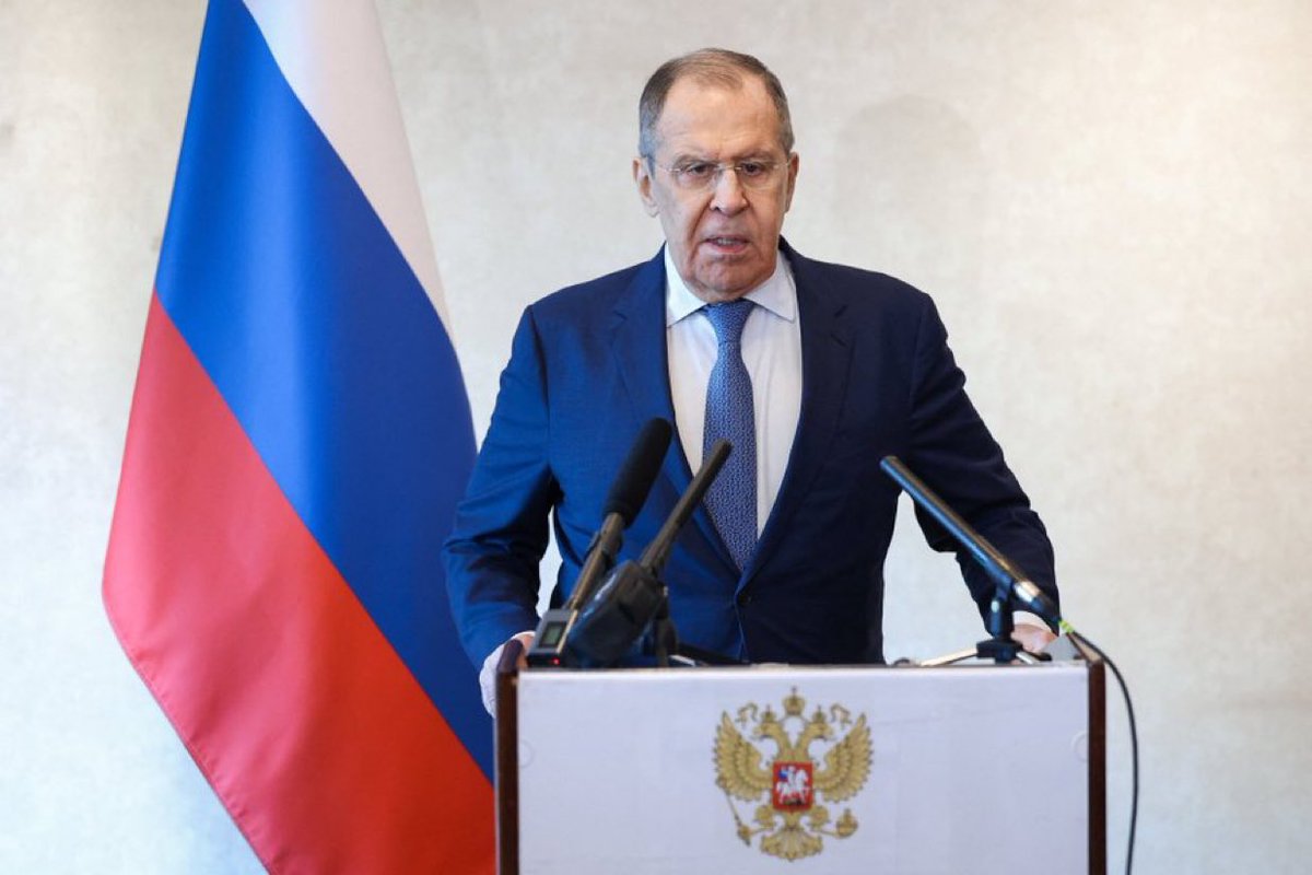 Currentaffairsg's tweet photo. JUST IN: 🇷🇺 Russian Foreign Minister Lavrov says "we must cultivate our own mechanisms to render us immune to the West's capricious conduct. BRICS advances this objective."
#Russia #Ukraine #War https://t.co/0dtRa3lGXV