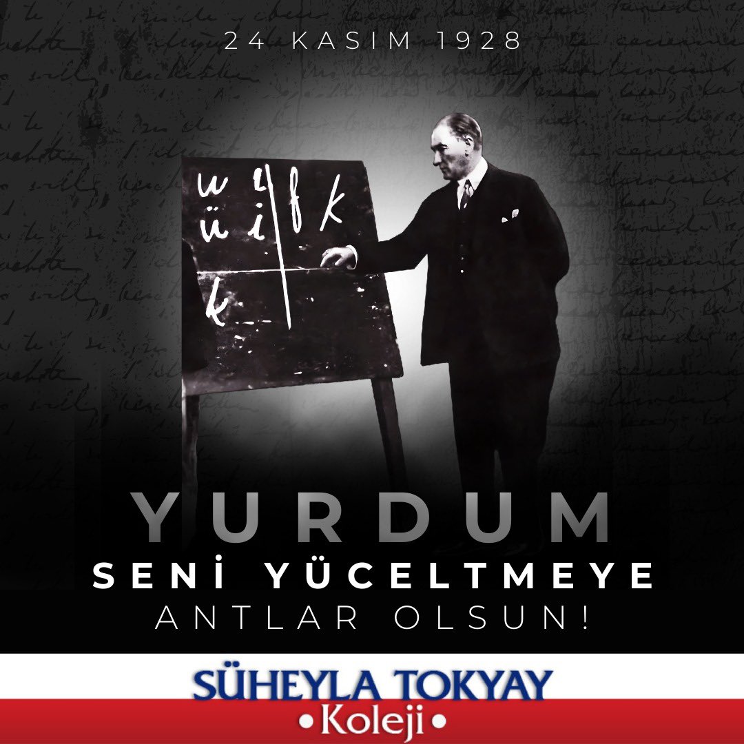 Toplumumuzu muasır medeniyetlerin üzerine çıkarmaya ant içmiş olan tüm öğretmenlerimizin günü kutlu olsun. 
#24kasım