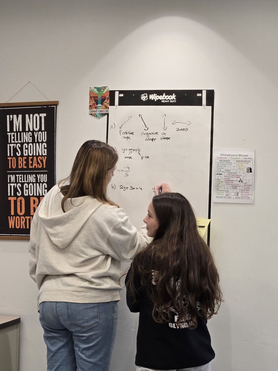 BTC in full swing in Mrs. Papetti's room at LBHS. #mathlife #LBblessed