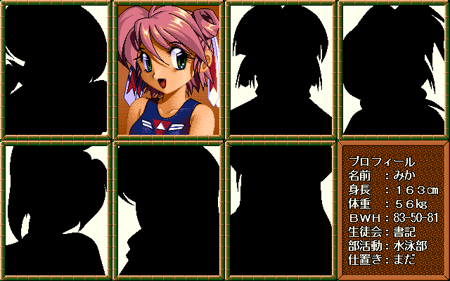 PC98_bot's tweet photo. Mahjong Hou Tei Rao Yui // Queen Soft // PC-98 // #pc98 #QueenSoft https://t.co/cHVjbUZyJa