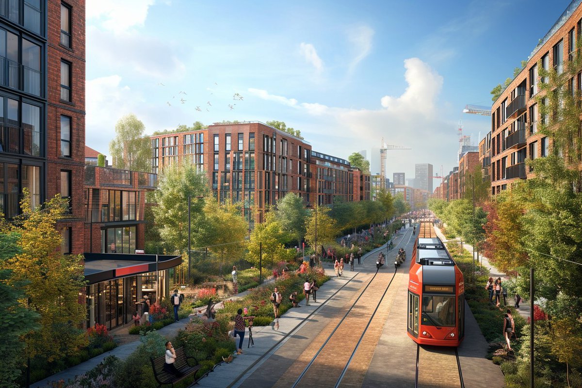 ... Leeds shoud create homes along tram &amp; train lines not dual  carriageways. Many new homes should be clustered around  train &amp; tram stations, high streets, and pre-existing  employment centres not heavy  road infrastructure ...