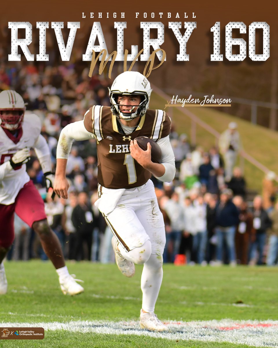 LehighFootball's tweet photo. The first-year SHOWED OUT in his first Rivalry game 😤 @HaydenJohnson09 

#GoLehigh #TheNest https://t.co/KQD49ruLc6