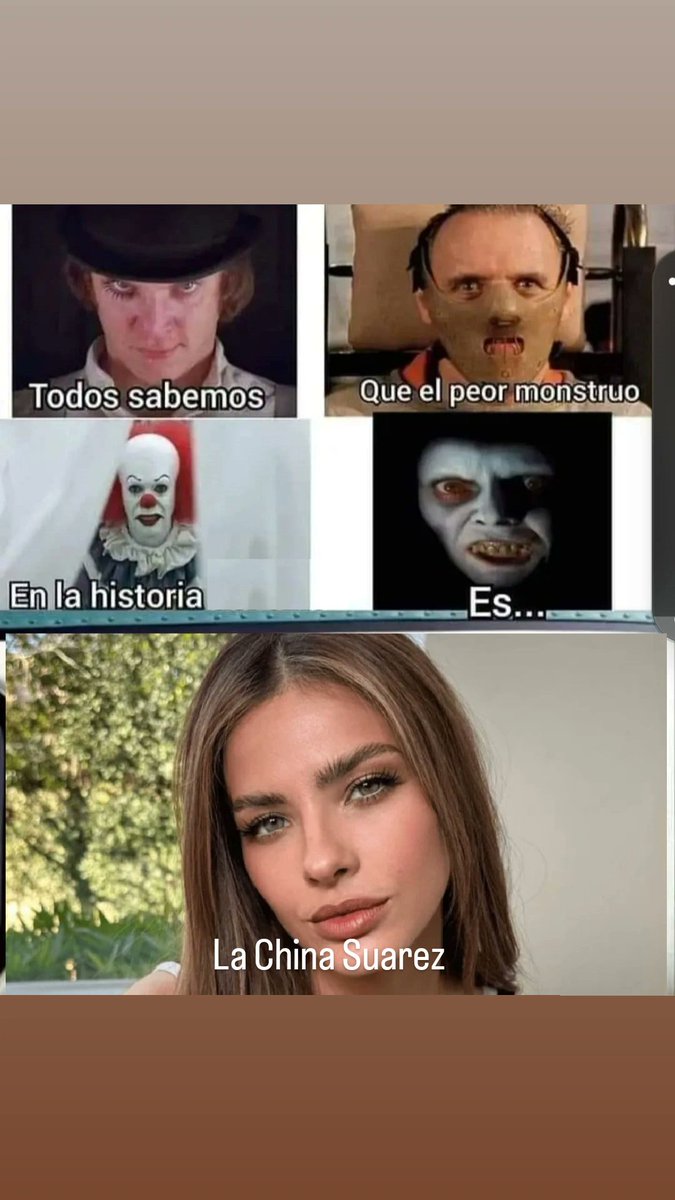 BatmanEnojado's tweet image. Todos Sabemos que el peor monstruo de la historia es ...
La China Suarez #mufa

#thankswilliams
