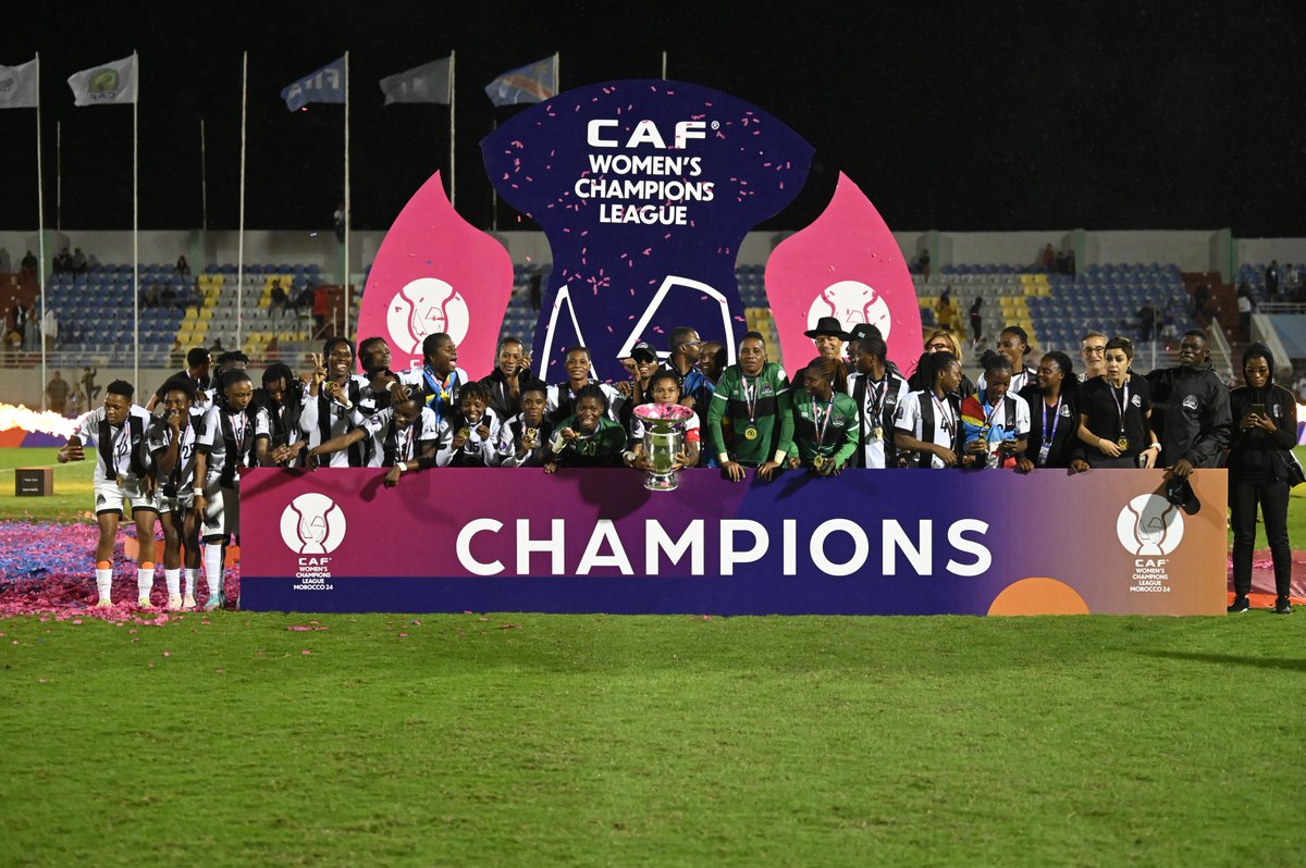 CAFwomen's tweet photo. Your #CAFWCL2024 champions, TP Mazembe. 🏆 https://t.co/frPtcVMdVM