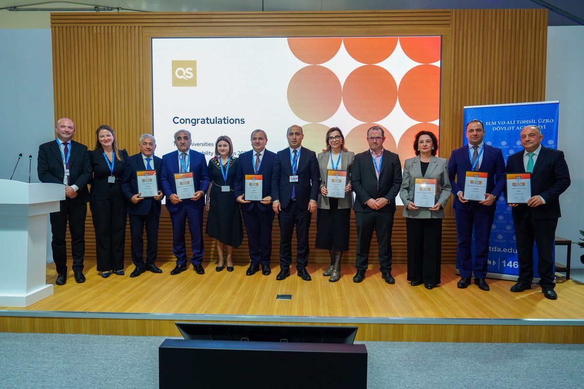 WorldandKhazar's tweet photo. QS Quacquarelli Symonds, one of the world's most influential ranking organizations, announced the "QS World University Rankings: Sustainability 2025" results.

A heartfelt congratulations to Khazar University and all the Azerbaijani Universities represented in this ranking! https://t.co/LQbFcc3S10