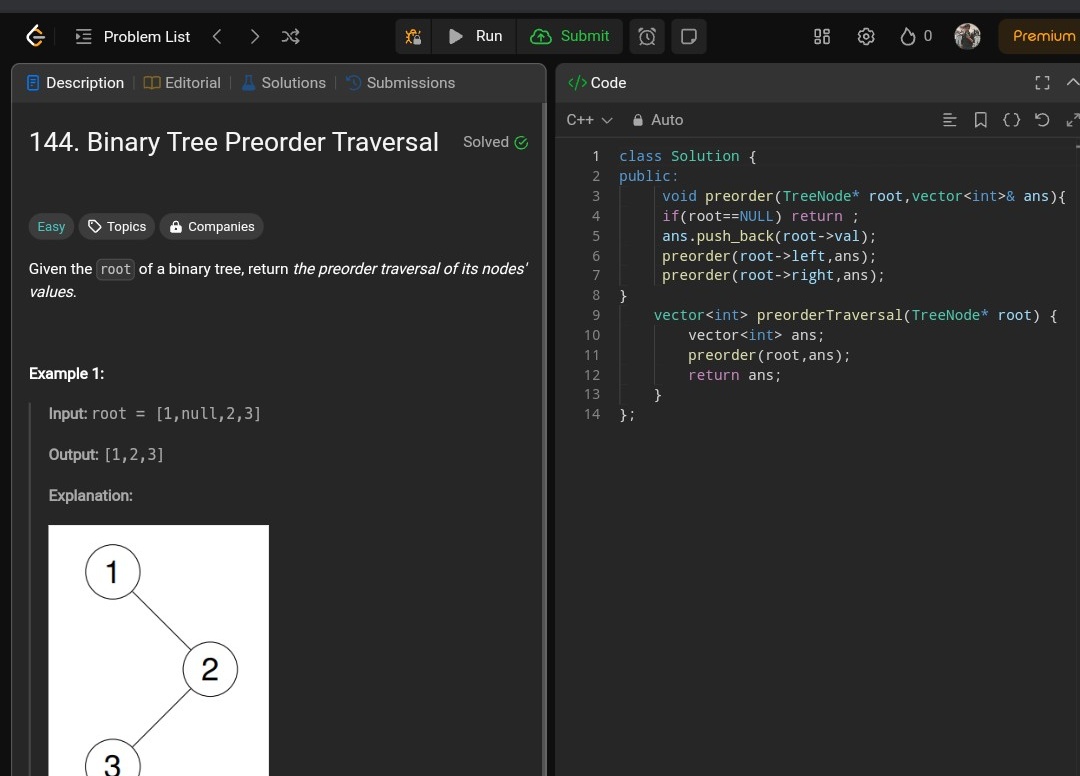 RishabhPal34339's tweet image. Day 19 of my #100daycode challenge
👉 Solving binary tree preorder, inorder, postorder traversal
#leetcode
#DSA
#WebDevelopment
#javascript