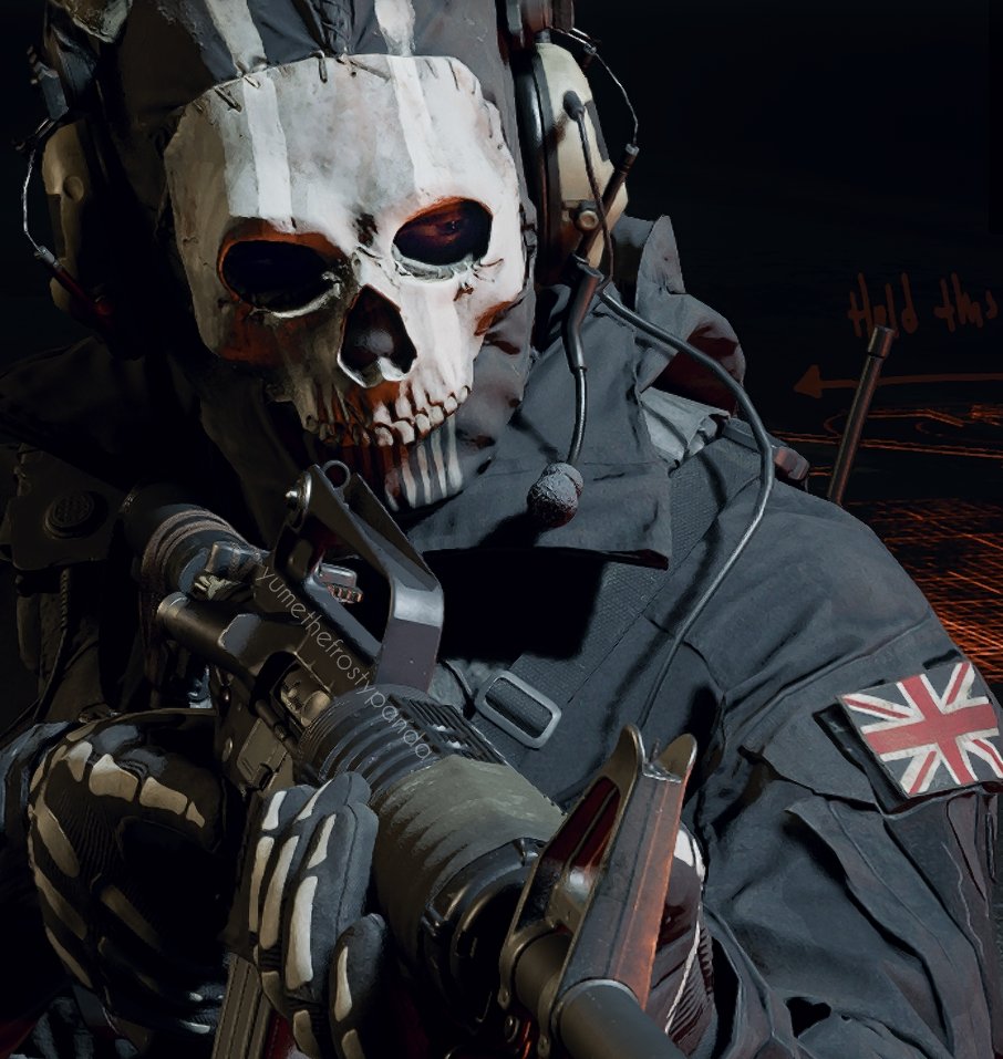 Ghostt
#CallofDuty #SimonGhostRiley 
That text and arrow in the background is so true