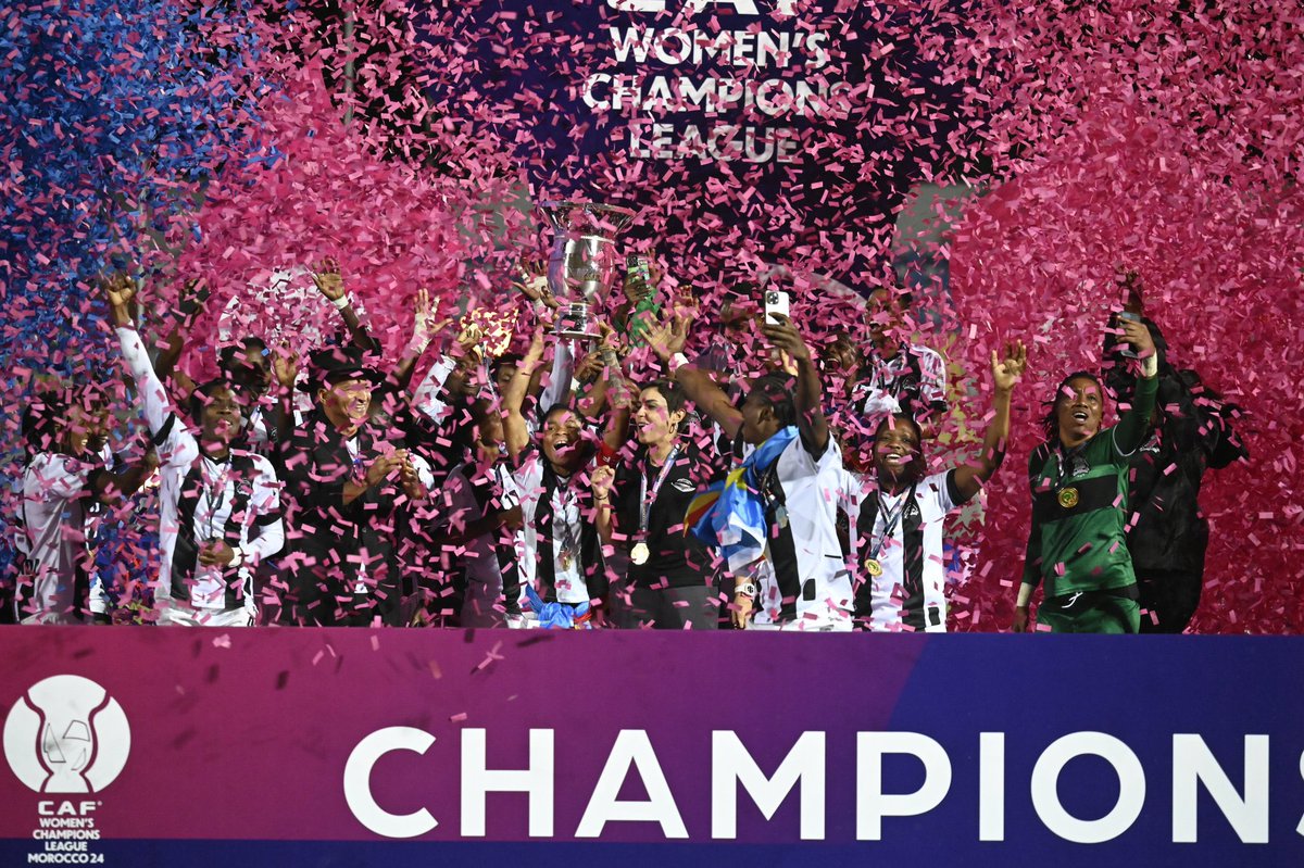 ThelmaBaffour's tweet photo. CHAMPIONS OF AFRICA!!! 🏆
     TP Mazembe 🫶🙏👏

        We made it 🫡😎🎉
 
#CAFWCL2024 #FARTPM https://t.co/SU2ZWuCFBO