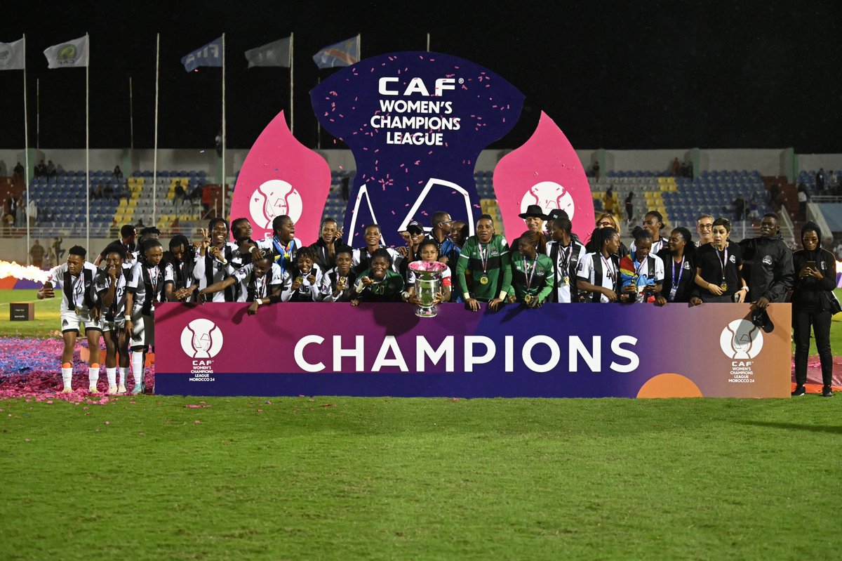 ThelmaBaffour's tweet photo. CHAMPIONS OF AFRICA!!! 🏆
     TP Mazembe 🫶🙏👏

        We made it 🫡😎🎉
 
#CAFWCL2024 #FARTPM https://t.co/SU2ZWuCFBO
