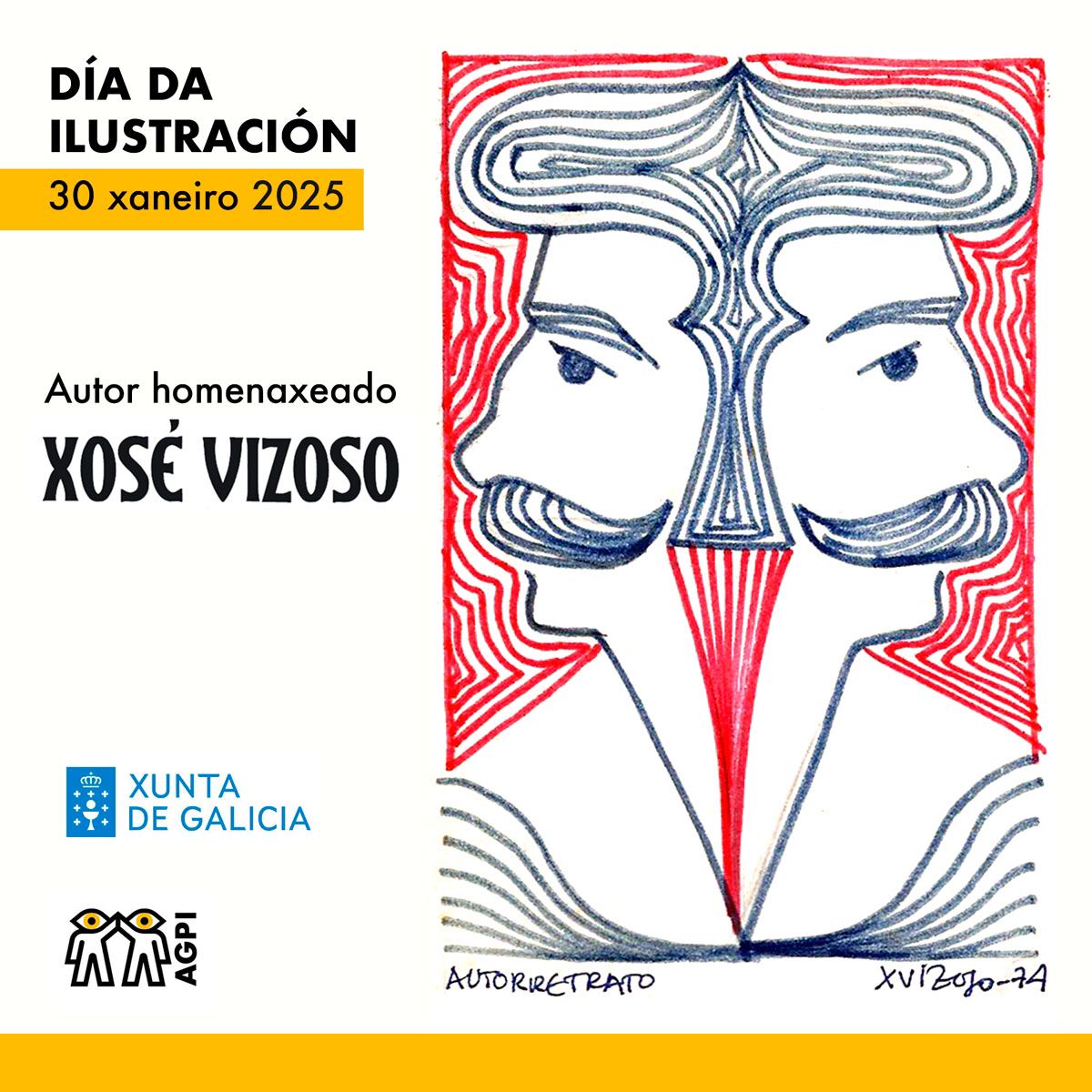 📣Xa podemos anunciar que Xosé Vizoso é o autor homenaxeado do Día da Ilustración 2025. Vizoso (Mondoñedo, 1950) ten unha ampla traxectoria como deseñador e ceramista en Sargadelos. Ademáis é un prolífico cartelista, muralista e ilustrador de libros...