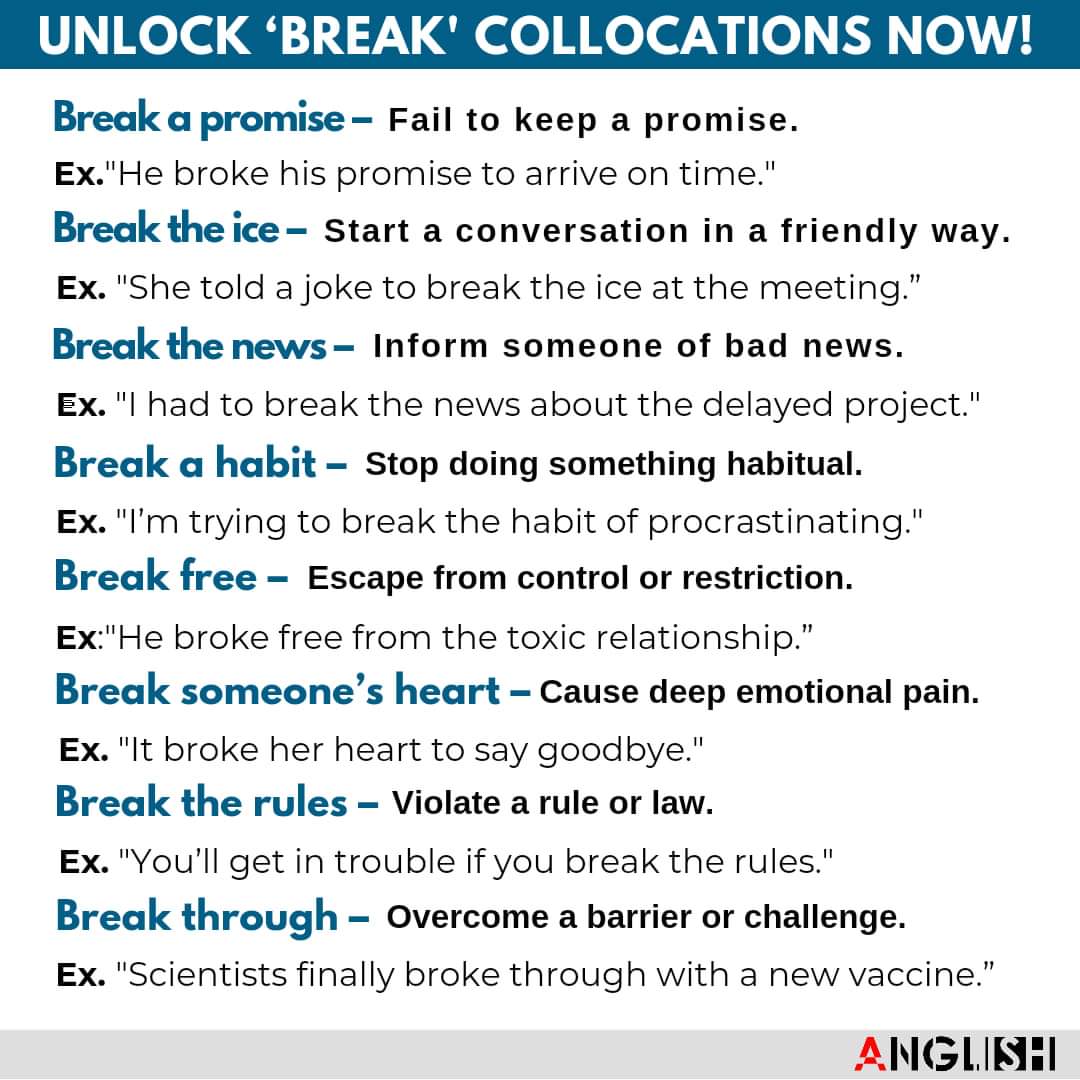 🖊️Common Collocations 🎉