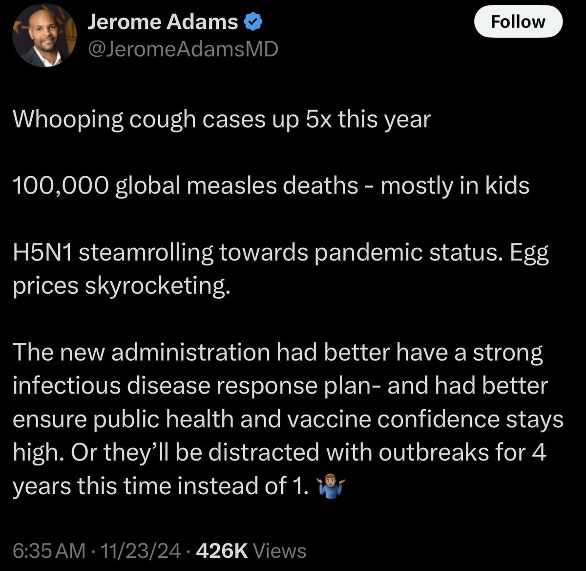 RonFilipkowski's tweet image. Trump’s previous Surgeon General.