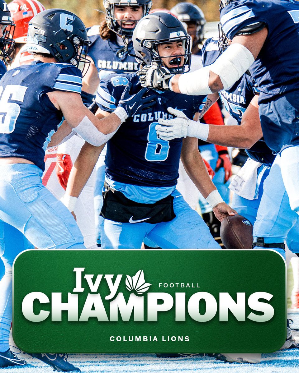 Ivy League (@ivyleague) on Twitter photo LIONS AT LAST.🏆
For the first time in 63 years, and the second time in program history, <a href="/CULionsFB/">Columbia Football</a> has won the Ivy League title. 🌿🏈 LIONS AT LAST.🏆
For the first time in 63 years, and the second time in program history, <a href="/CULionsFB/">Columbia Football</a> has won the Ivy League title. 🌿🏈