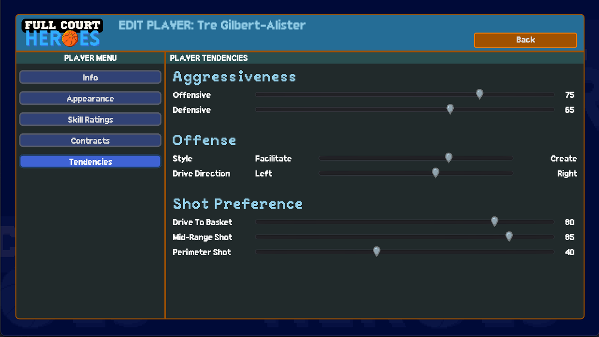 Been rewriting player AI to create a real difference in decision-making.  This new AI relies heavily on a Player Tendencies system I created. This is a huge upgrade from the cookie-cutter play that has been in my demos thus far. #ScreenshotSaturday #IndieGames