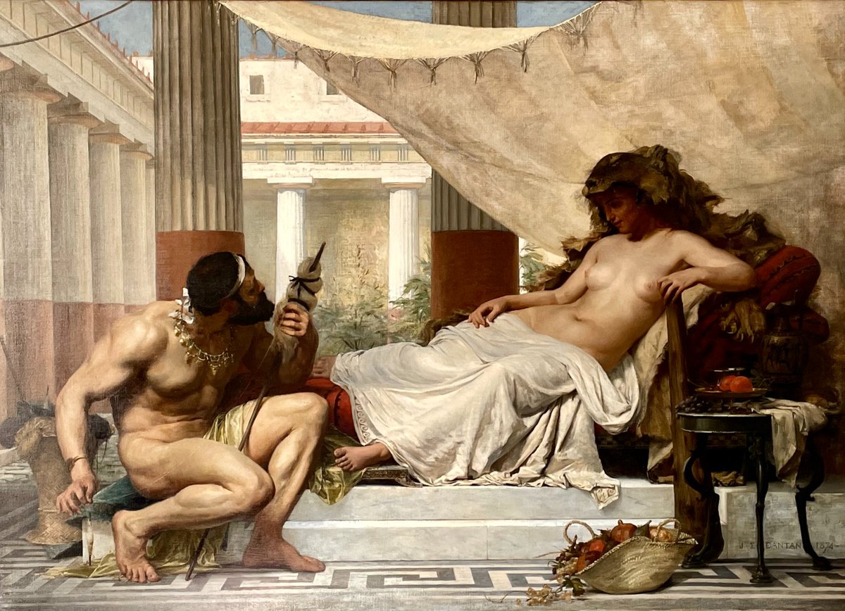 ArtorOtherThing's tweet photo. Hercules at the Feet of Omphale by Édouard Joseph Dantan (1874) https://t.co/VGnjpVnCfU