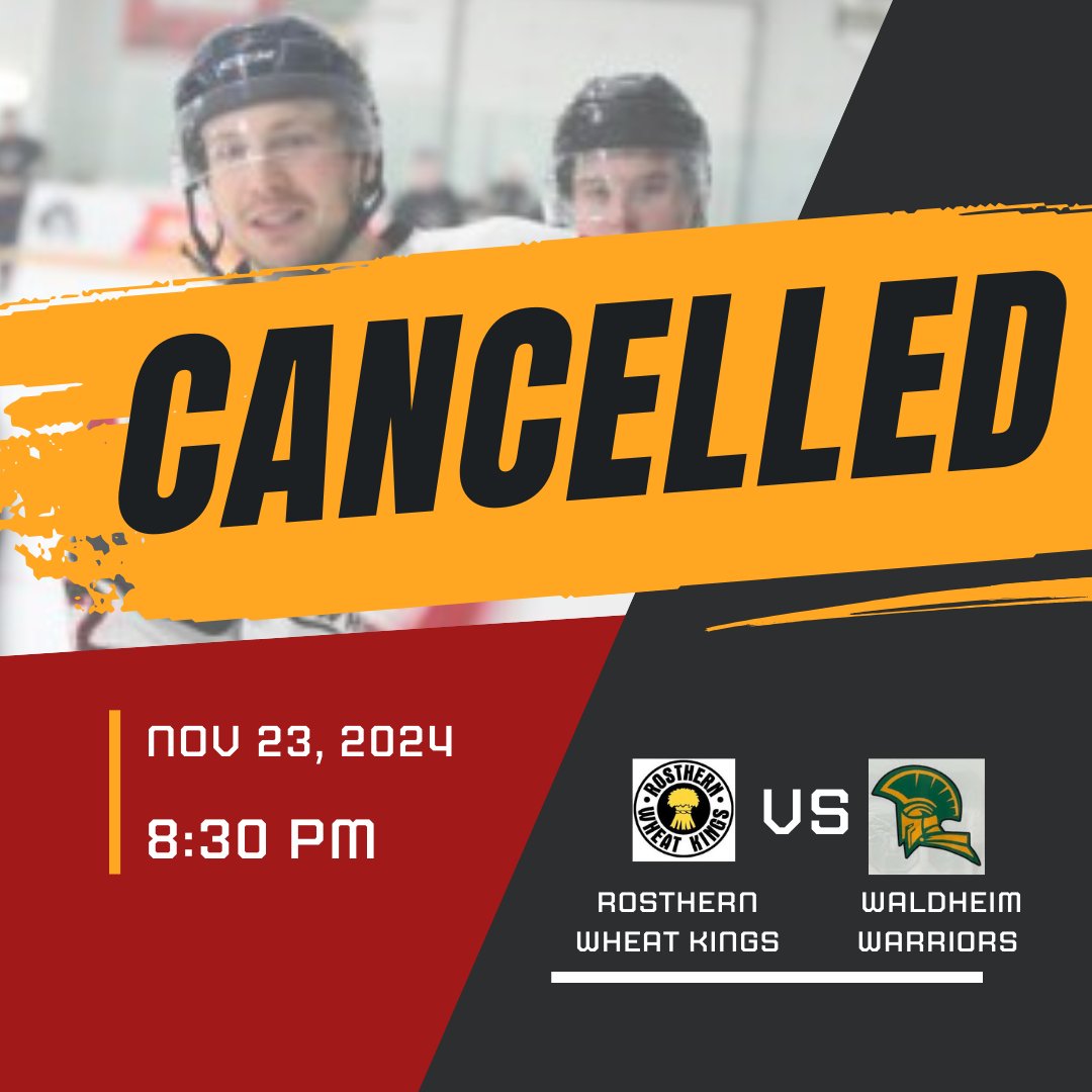 Due to a predicted 25cms of snow and 50 km/h winds, we will be postponing our game against the Waldheim Warriors this evening.

We will provide a rescheduled game date in the near future. We apologize for the inconvenience and hope everyone has a safe and enjoyable weekend!