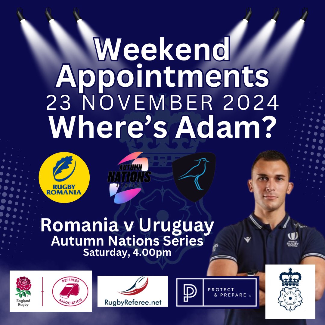 We've had a fun afternoon in the wind and rain this afternoon, so why not do it all again tomorrow?! Meanwhile, we had 4 refs in action in the National Leagues, while <a href="/ADAMtheLEAL/">Adam Leal</a> does his thing on the world stage!