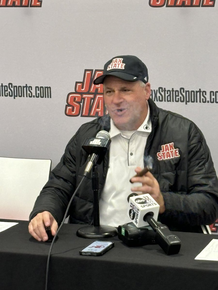 Johnny Congdon (@congdonsation) on Twitter photo Rich Rod showed up to his post game press conference puffing on a victory cigar following Jax State’s 21-11 victory over Sam Houston State.
<a href="/abc3340/">ABC 33/40 News</a> <a href="/SickosCommittee/">Sickos Committee</a> <a href="/nocontextcfb/">no context college football</a> Rich Rod showed up to his post game press conference puffing on a victory cigar following Jax State’s 21-11 victory over Sam Houston State.
<a href="/abc3340/">ABC 33/40 News</a> <a href="/SickosCommittee/">Sickos Committee</a> <a href="/nocontextcfb/">no context college football</a>