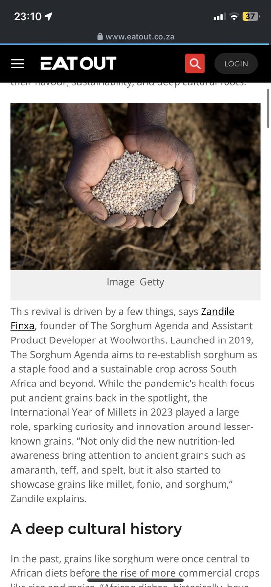 Queen_Finxa's tweet photo. For example, me- a(n awarded) Consumer Scientist bullying people to eat Sorghum and other foods indigenous to us😌

Food by us, for us https://t.co/rSFDKjsdwL